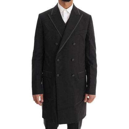 Dolce & Gabbana Gray Wool Stretch 3 Piece Two Button Suit Dolce & Gabbana