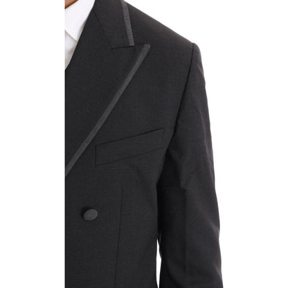Dolce & Gabbana Gray Wool Stretch 3 Piece Two Button Suit Dolce & Gabbana