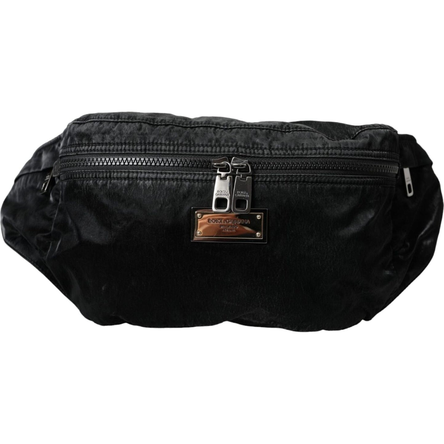 Dolce & Gabbana Black Nylon Logo Plaque Belt Waist Fanny Pack Bag Dolce & Gabbana