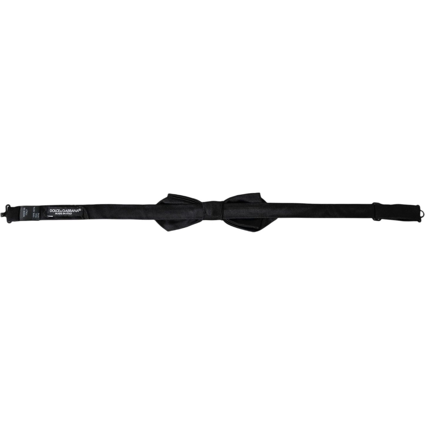 Dolce & Gabbana Black Silk Adjustable Neck Men Bow Tie Dolce & Gabbana