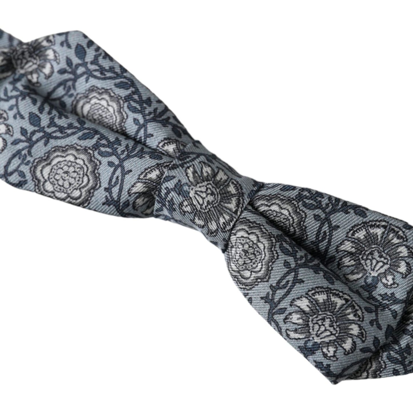 Dolce & Gabbana Gray Silk Patterned Adjustable Neck Men Bow Tie Dolce & Gabbana