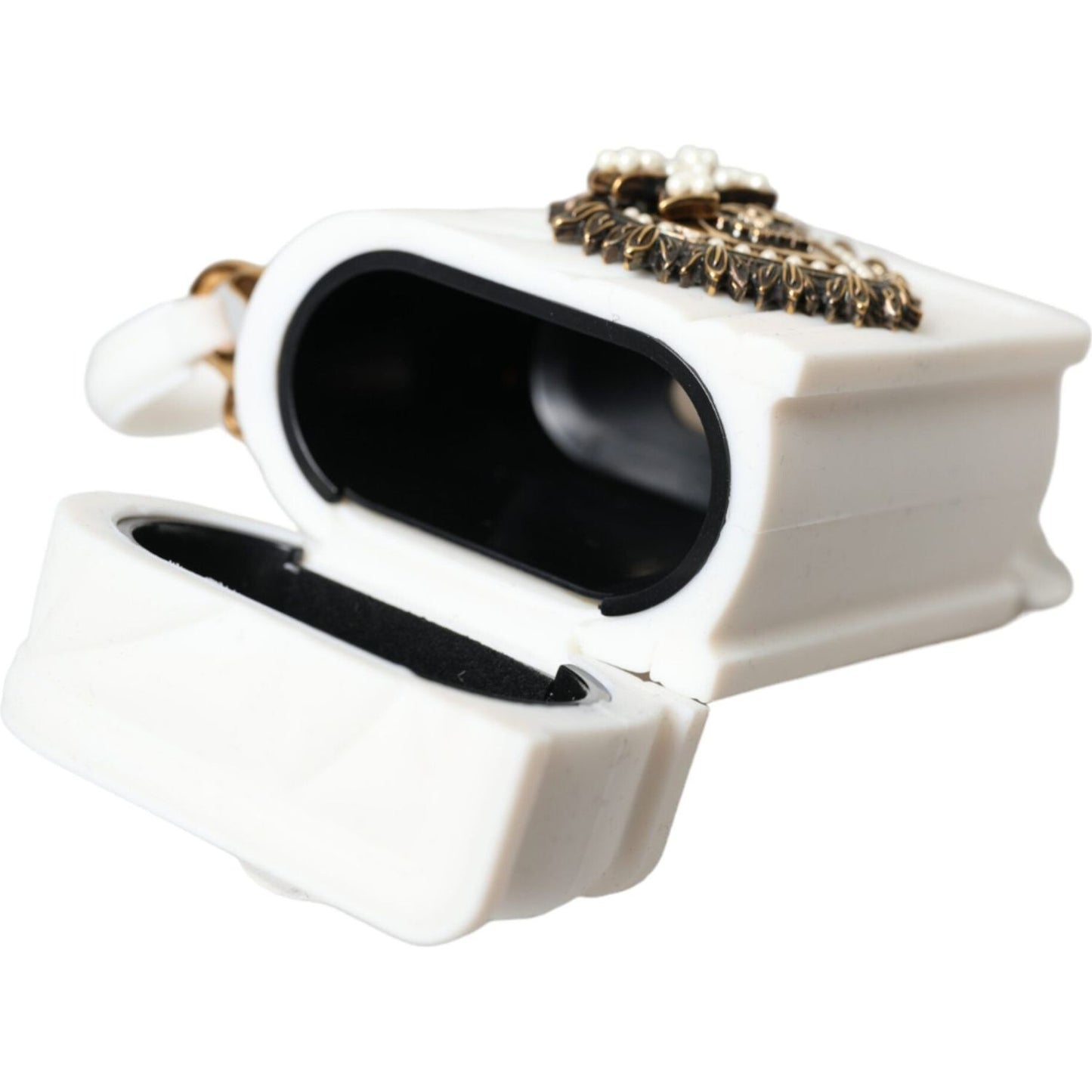 Dolce & Gabbana White Silicone Devotion Heart Cover Hand Bag Airpod Case Dolce & Gabbana