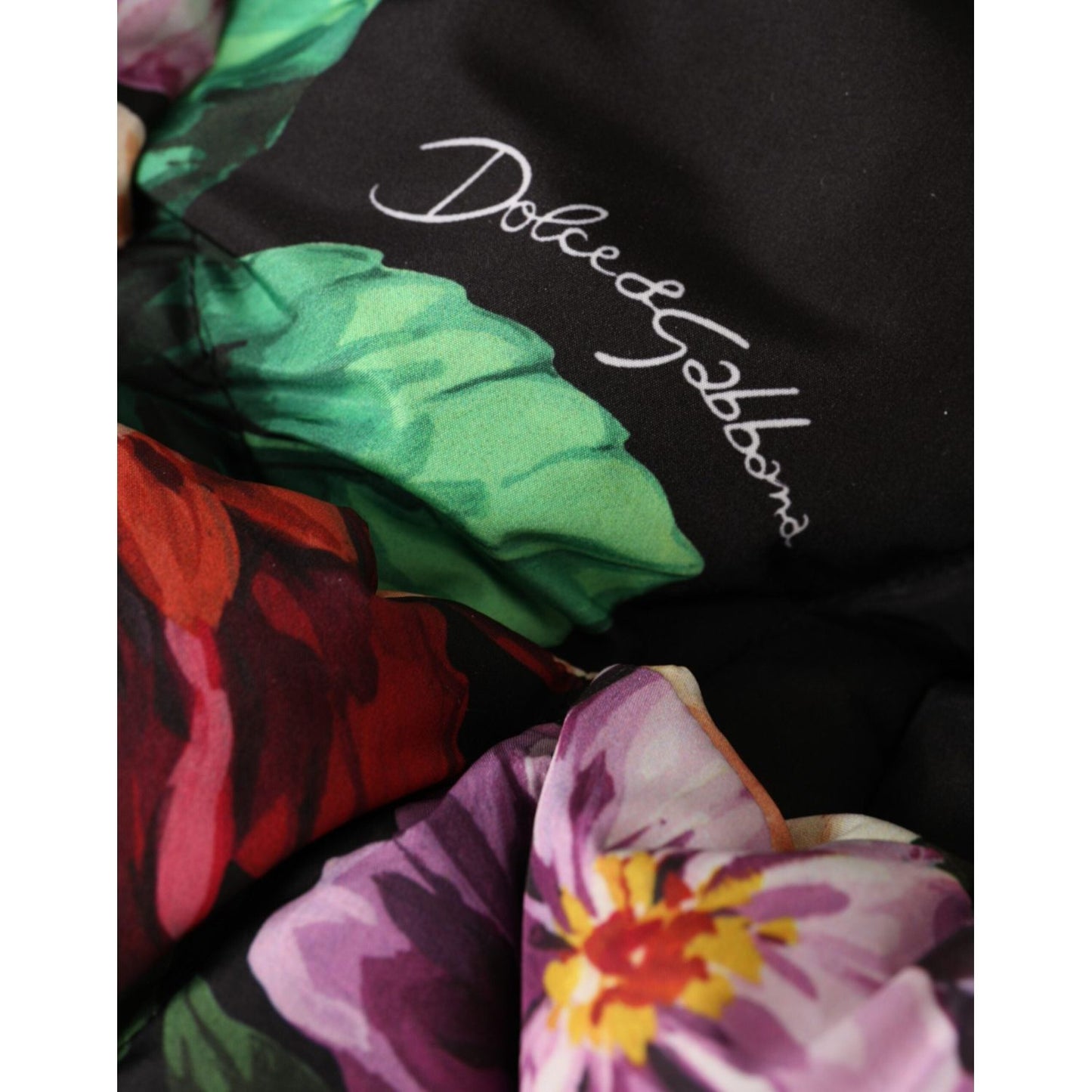 Dolce & Gabbana Black Floral Print Whole Head Wrap Hat Dolce & Gabbana