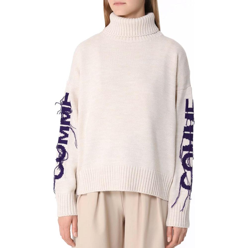 Comme Des Fuckdown Beige Acrylic Sweater Comme Des Fuckdown