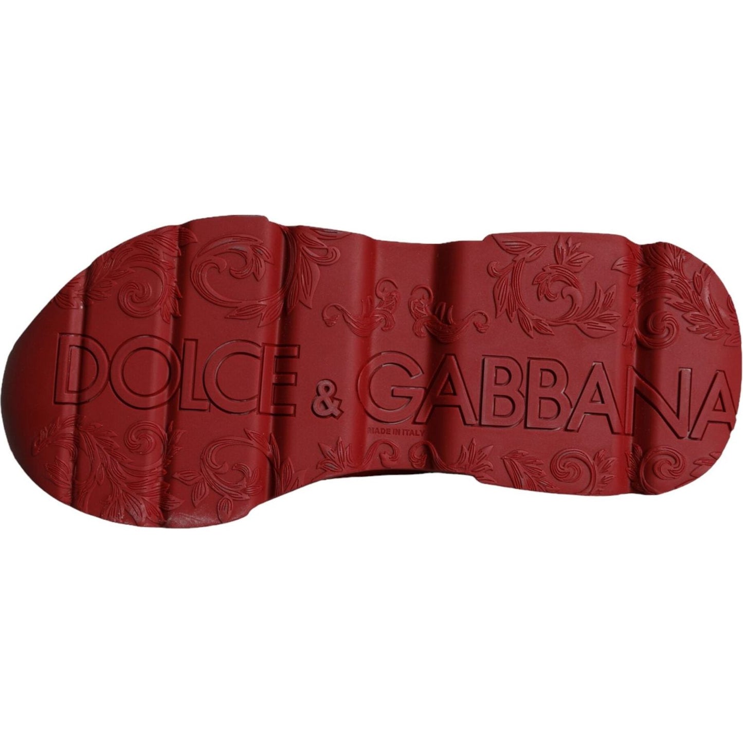 Dolce & Gabbana Red Leather Daymaster Low Top Sneakers Shoes Dolce & Gabbana