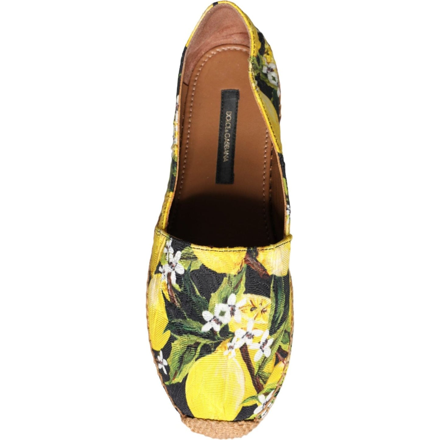 Dolce & Gabbana Multicolor Lemon Slip On Espadrilles Shoes