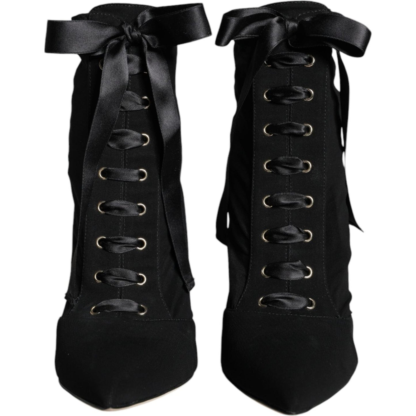 Dolce & Gabbana Black Jersey Stretch Ankle Booties Shoes Dolce & Gabbana