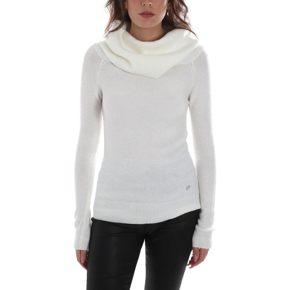 Yes Zee White Viscose Sweater Yes Zee