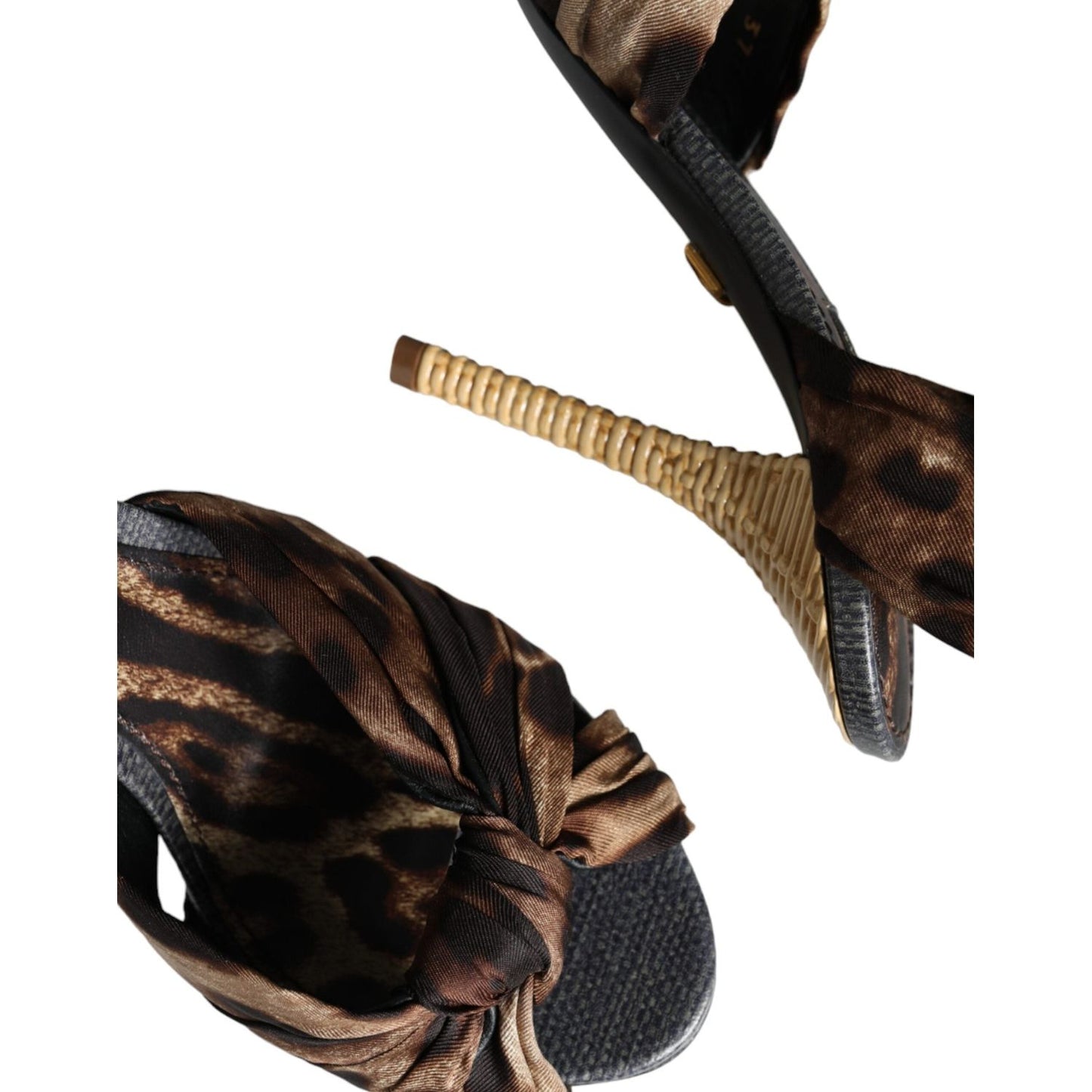 Dolce & Gabbana Brown Leopard Keira Heels Sandals Shoes Dolce & Gabbana