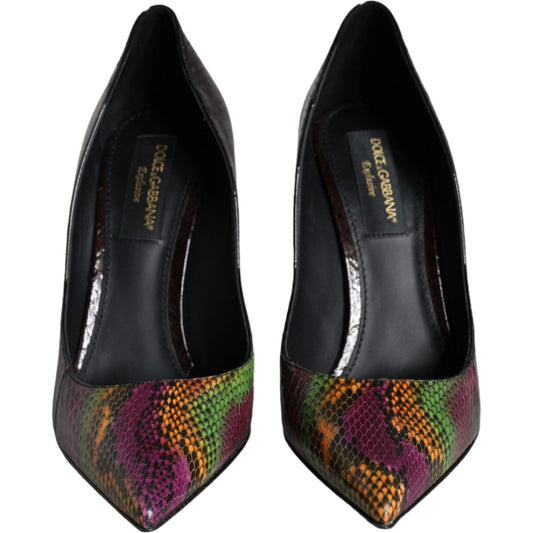 Dolce & Gabbana Multicolor Exotic Leather Heels Pumps Shoes Dolce & Gabbana