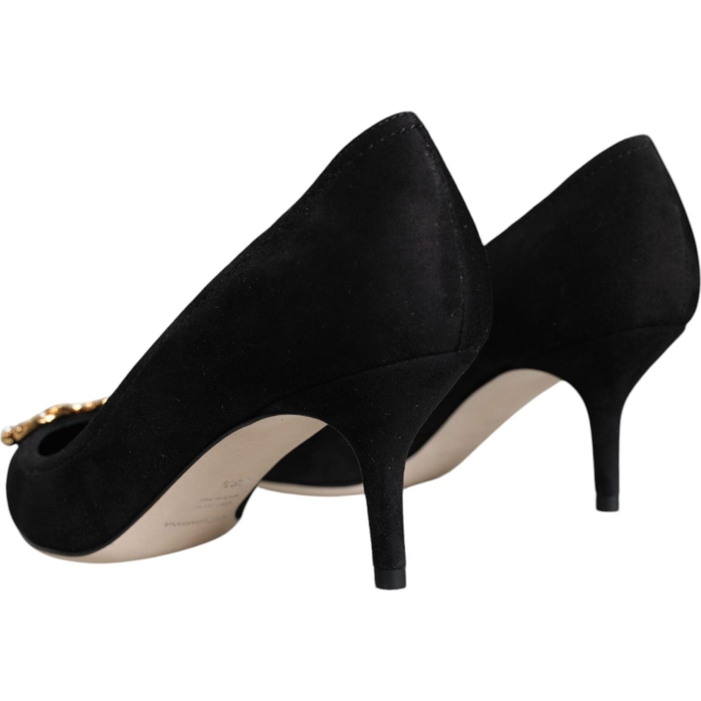 Dolce & Gabbana Black Amore Suede Bellucci Heels Pumps Shoes Dolce & Gabbana