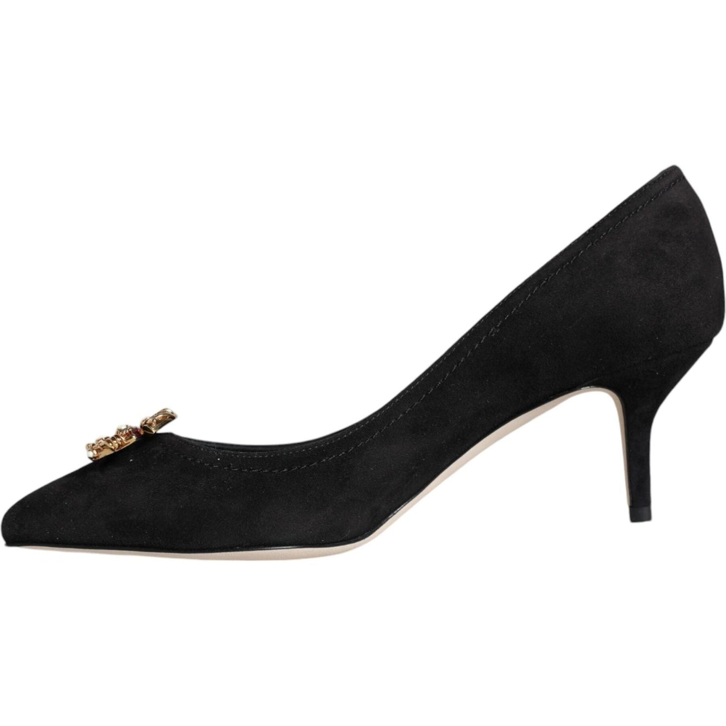 Dolce & Gabbana Black Amore Suede Bellucci Heels Pumps Shoes Dolce & Gabbana