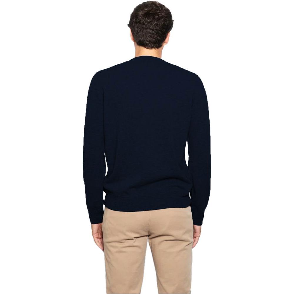 Alpha Studio Blue Wool Men's Crewneck Sweater Alpha Studio