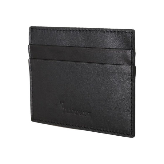 Billionaire Italian Couture Exquisite Black Leather Men's Wallet Wallet Billionaire Italian Couture