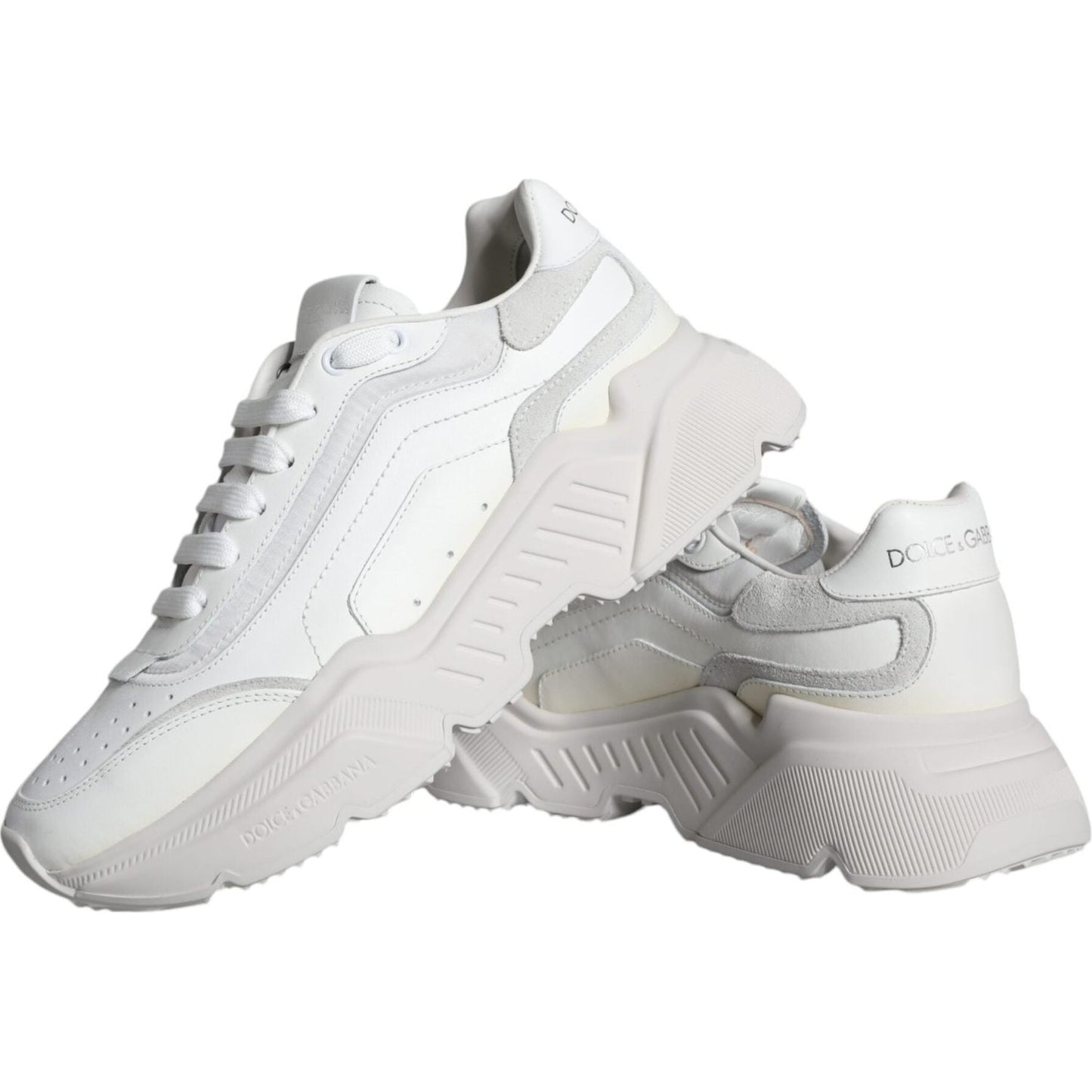 Dolce & Gabbana White DAYMASTER Calf Leather Sneakers Shoes Dolce & Gabbana