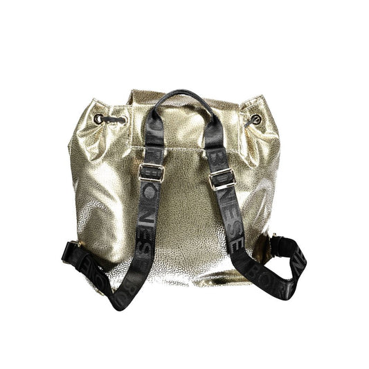 Borbonese Gold Polyester Backpack Borbonese