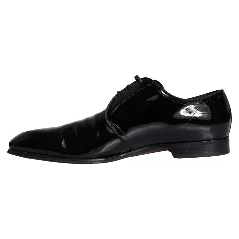 Dolce & Gabbana Black Patent Leather Derby Men Dress Shoes Dolce & Gabbana