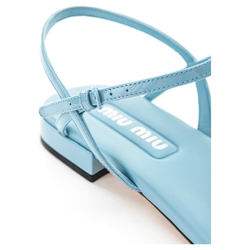 Miu Miu Light Blue Vernice Sandal Miu Miu