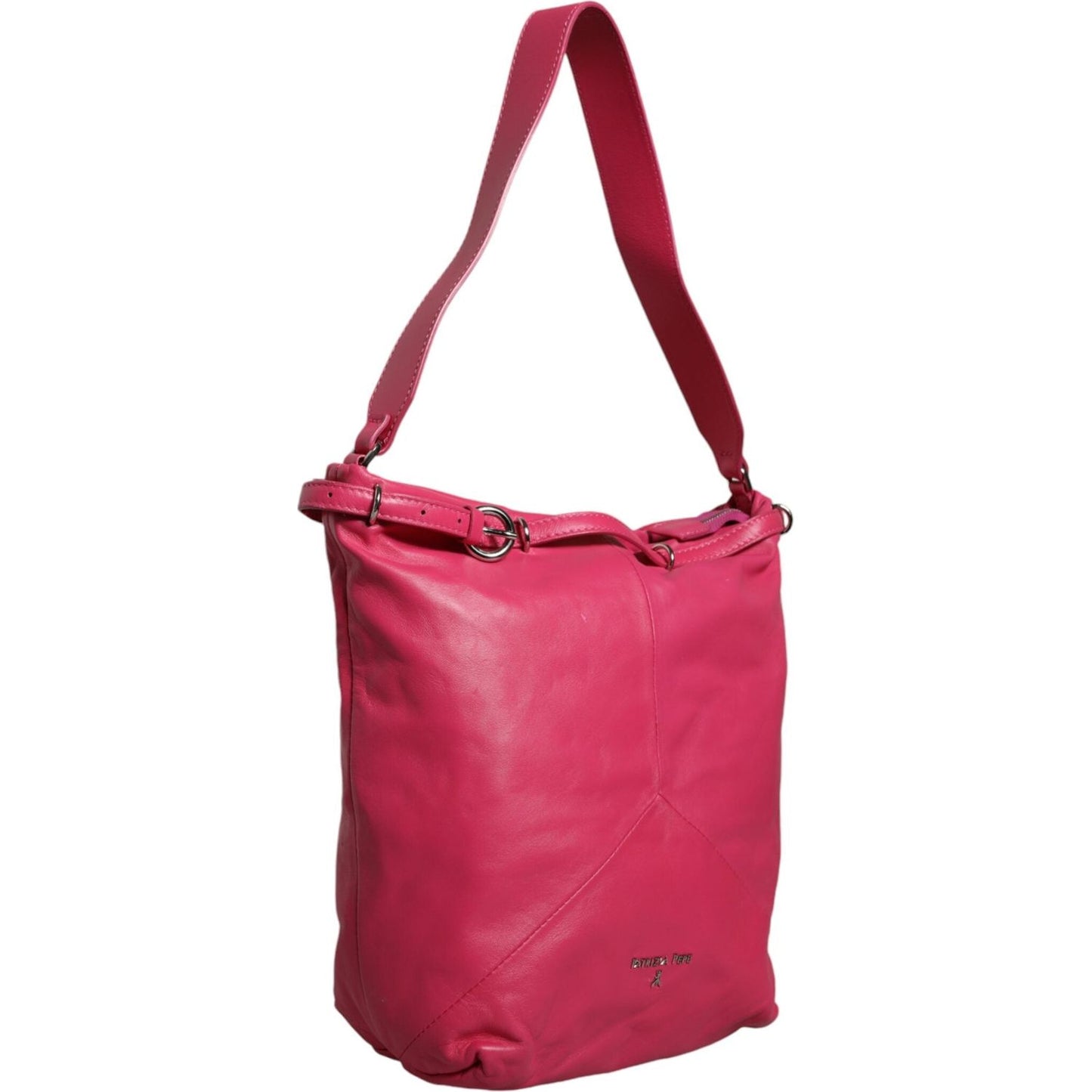 Patrizia Pepe Fuchsia Pink Leather Shoulder Purse Tote Bag Patrizia Pepe