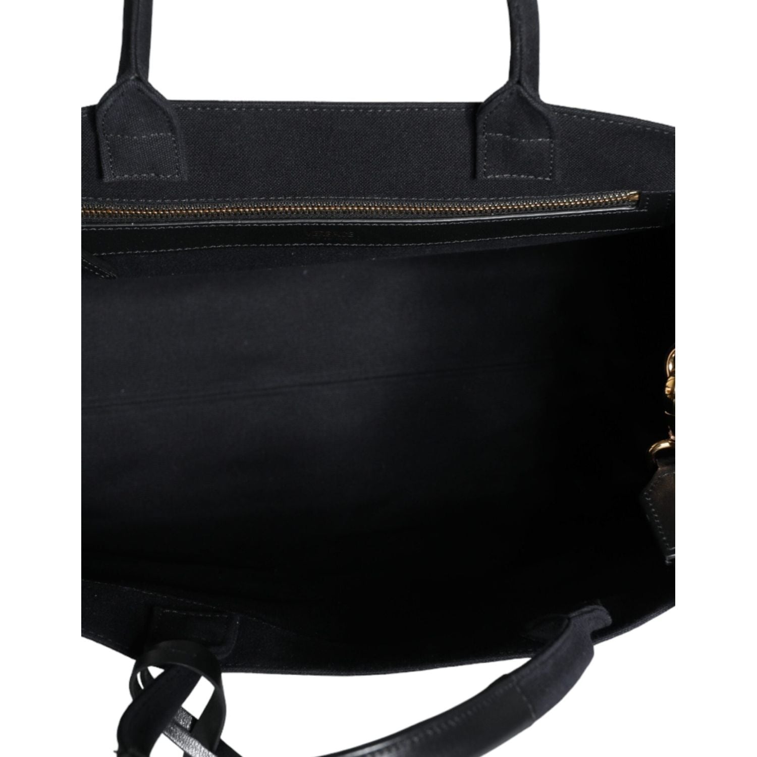 Front view with bag zipped and handles upright.