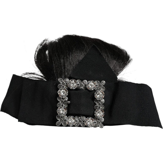 Dolce & Gabbana Black Hair Parrucchiera Crystal Headband Diadem Dolce & Gabbana