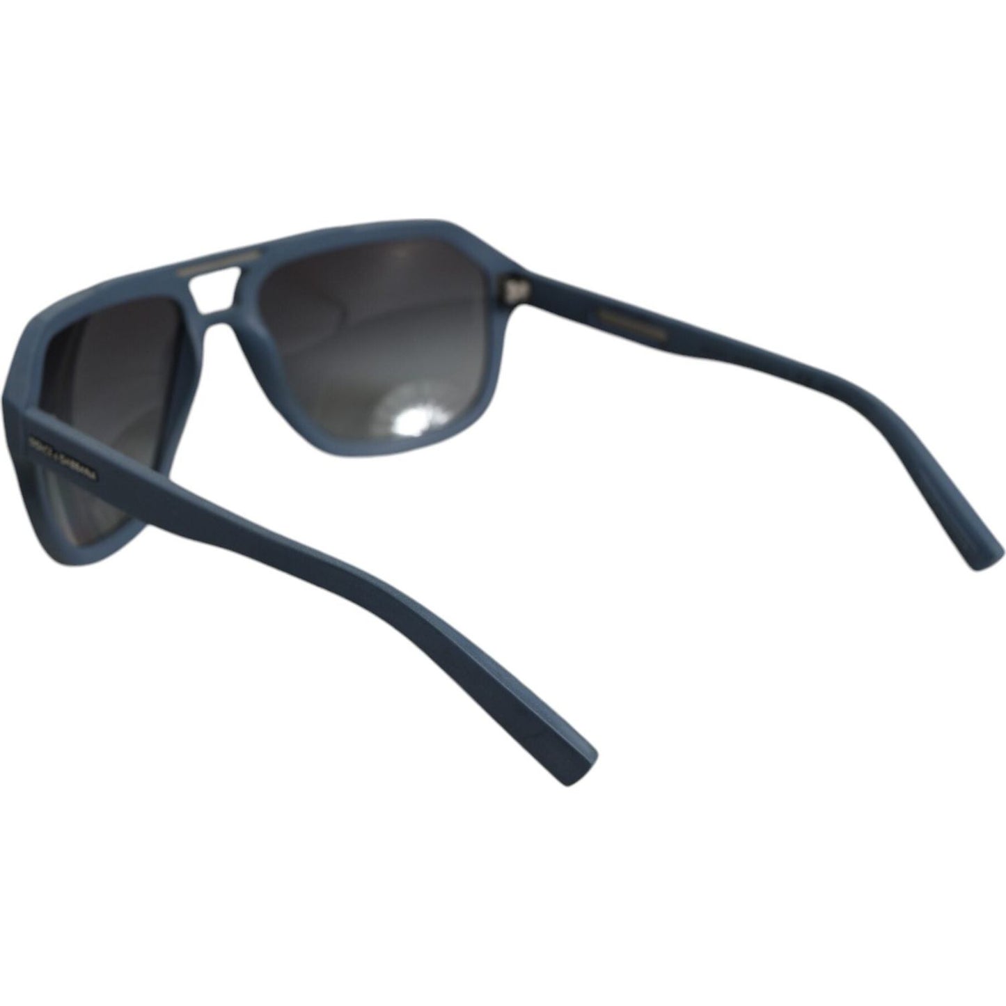 Dolce & Gabbana Blue Metal Frame Rubber Skin Polarized Mirror Lens Sunglasses Dolce & Gabbana