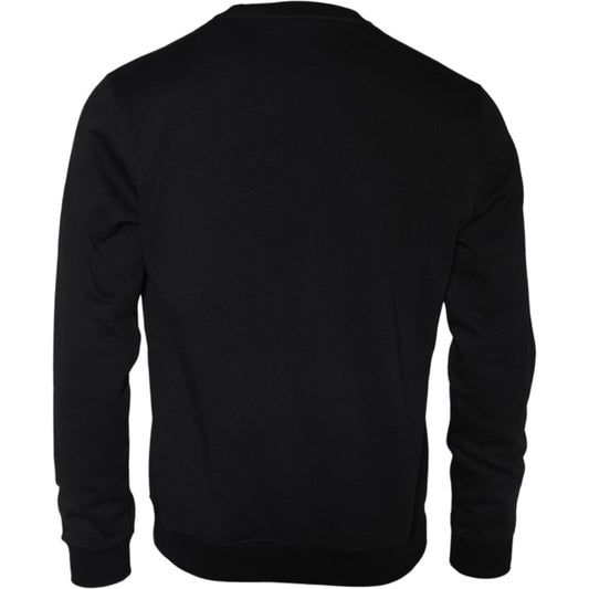 Versace Black Medusa Fleece Cotton Crew Neck Sweatshirt Sweater Versace