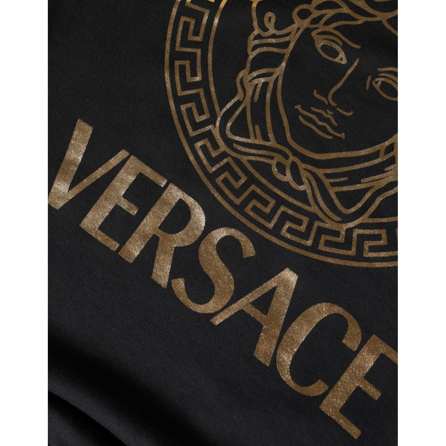 Versace Black Medusa Fleece Cotton Crew Neck Sweatshirt Sweater Versace