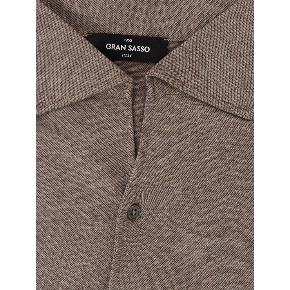 Gran Sasso Beige Cotton Shirt Gran Sasso