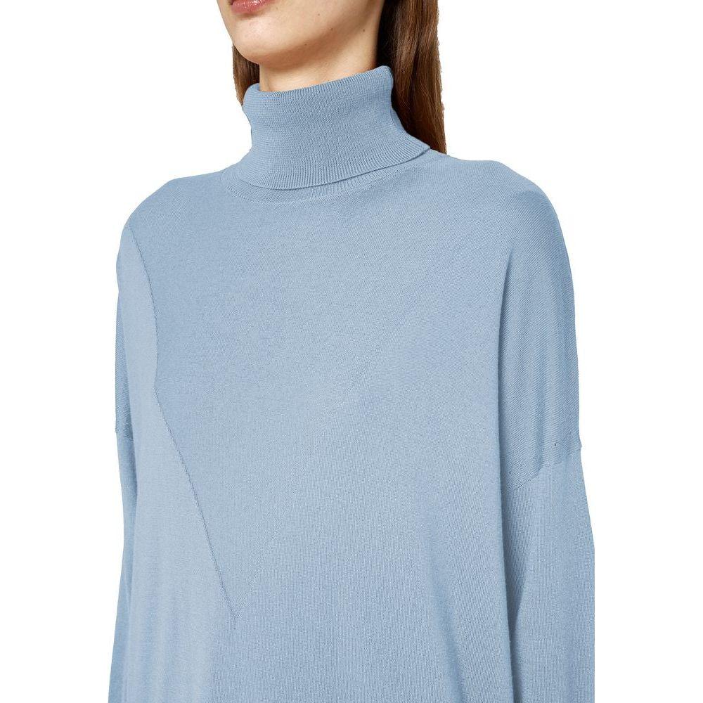 Alpha Studio Light Blue Silk Sweater Alpha Studio