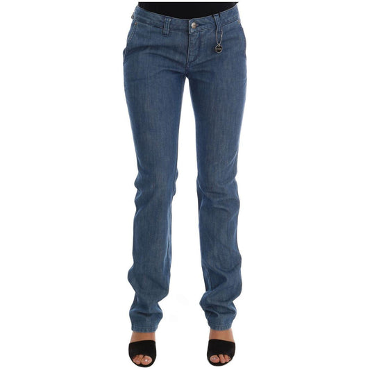 Costume National Super Slim Blue Wash Cotton Jeans Costume National