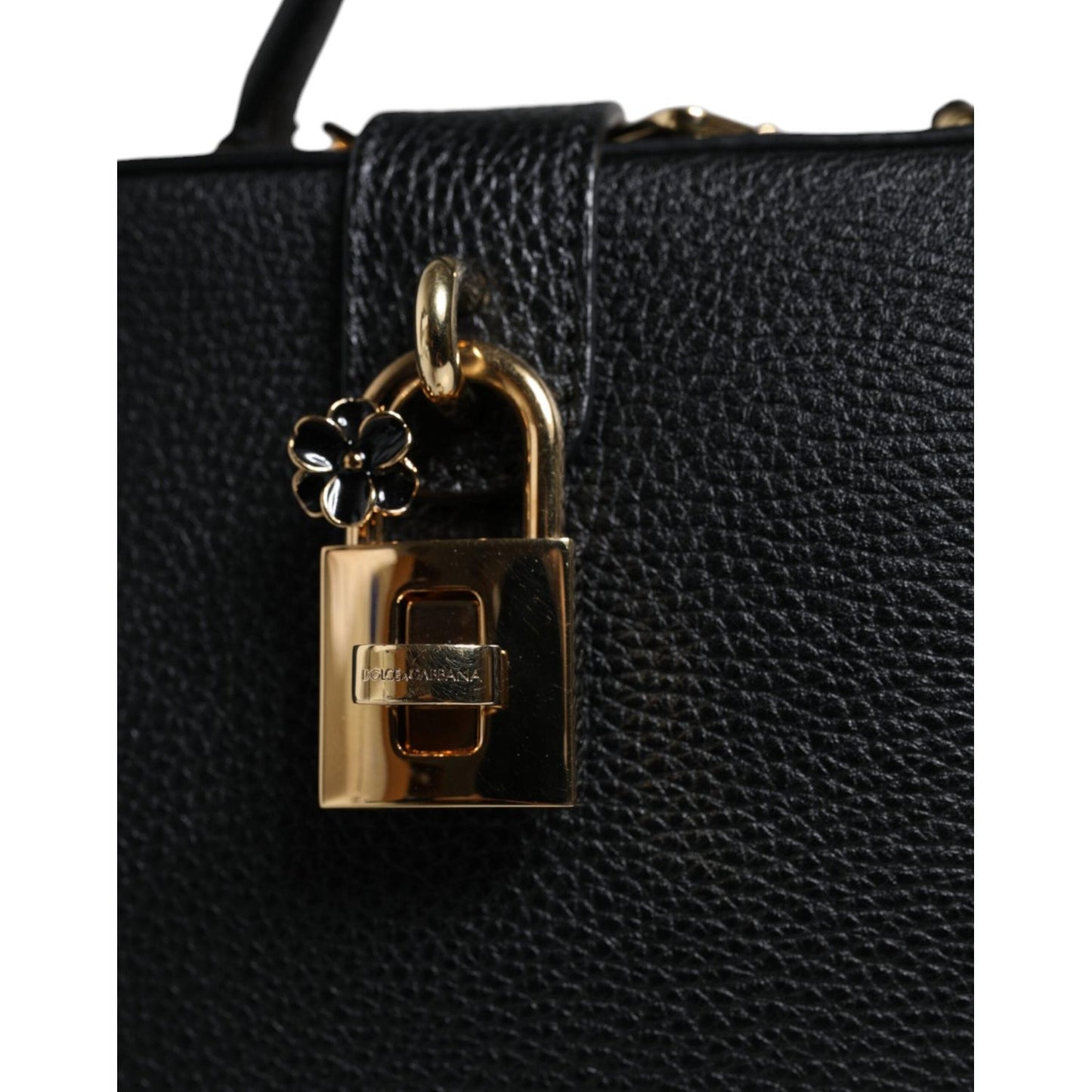 Dolce & Gabbana Black Calfskin Leather Welcome Handbag Bag Dolce & Gabbana