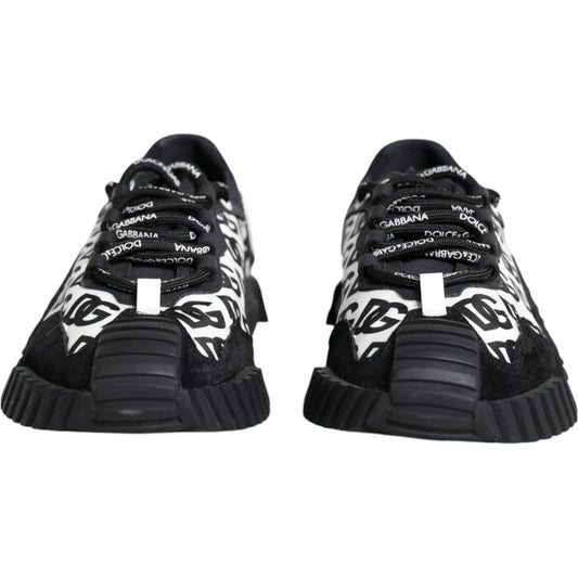 Dolce & Gabbana Black Logo Lace Up Low Top NS1 Sneakers Shoes Dolce & Gabbana