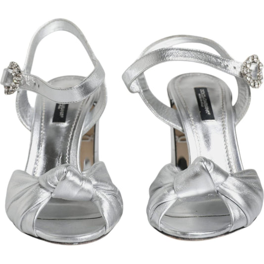 Dolce & Gabbana Silver Mirror Heels KEIRA Sandals Shoes Dolce & Gabbana