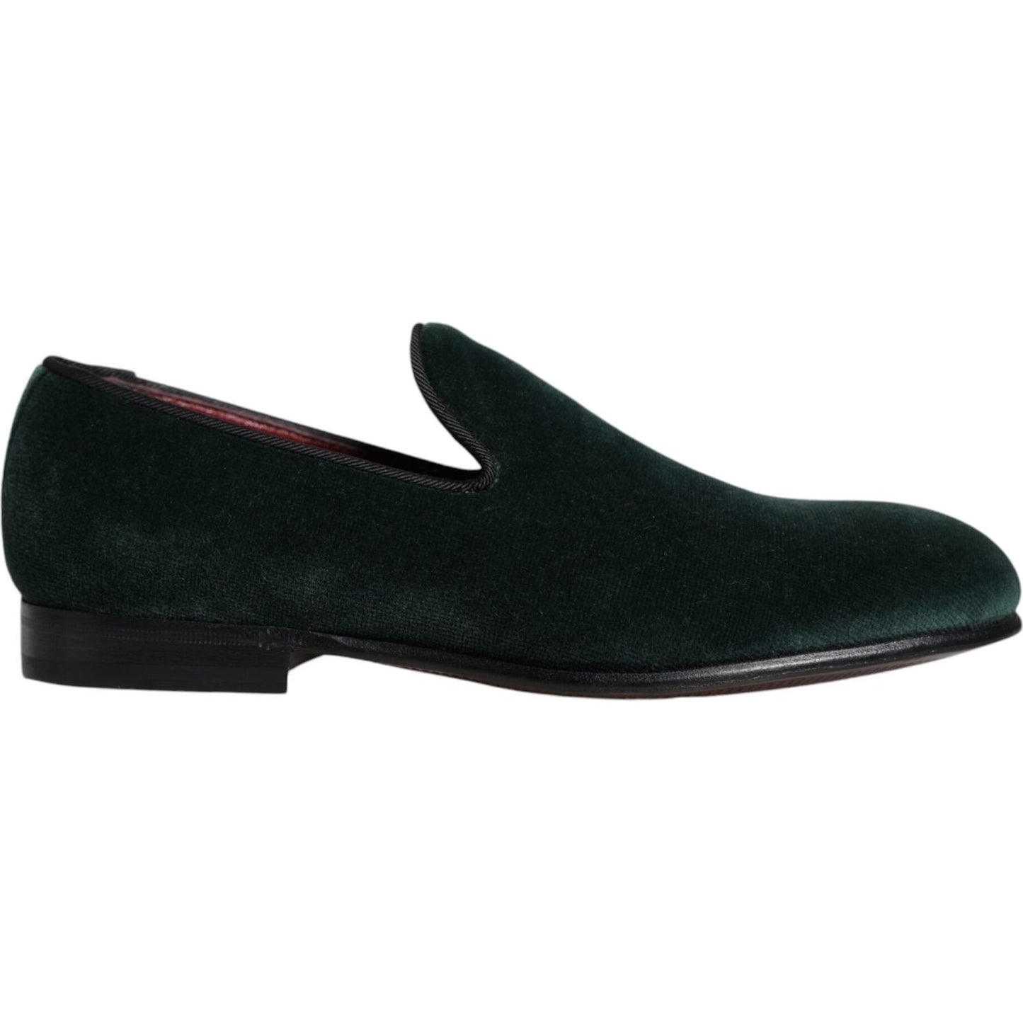 Dolce & Gabbana Green Velvet Slip On Loafers Flats Shoes Dolce & Gabbana