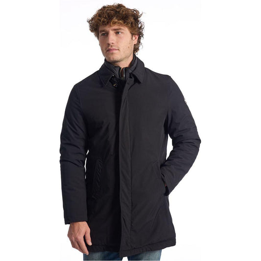 Baldinini Trend Black Polyester Men Jacket Baldinini Trend