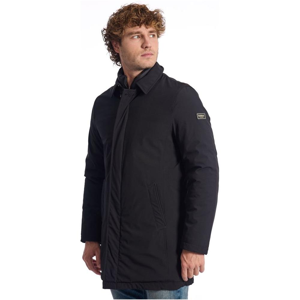 Baldinini Trend Black Polyester Men Jacket Baldinini Trend