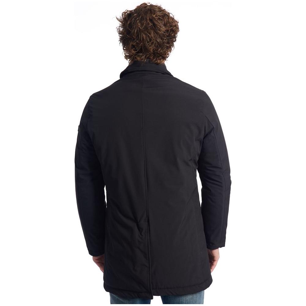 Baldinini Trend Black Polyester Men Jacket Baldinini Trend