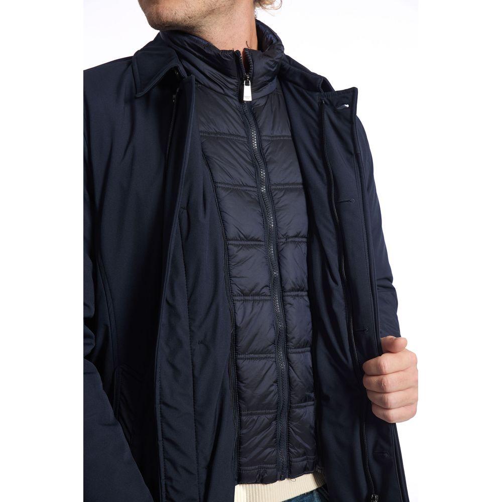 Baldinini Trend Blue Polyester Men Jacket Baldinini Trend