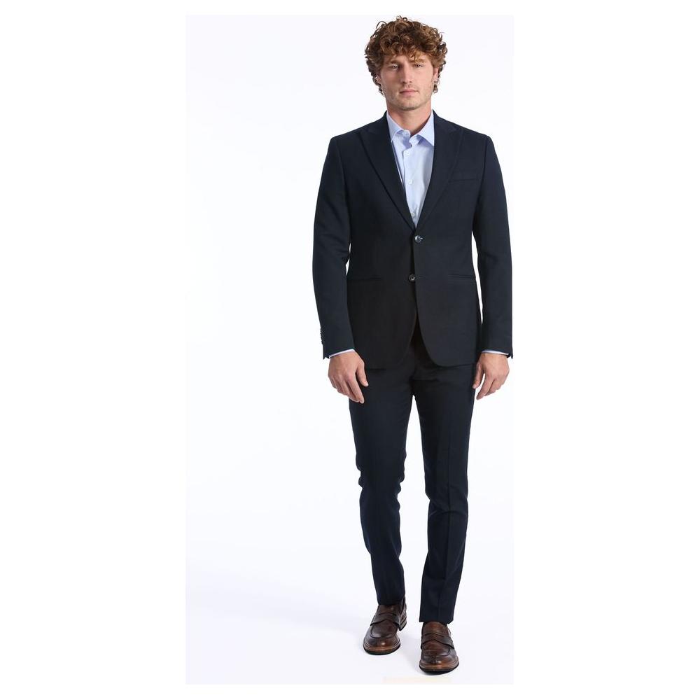 Baldinini Trend Blue Wool Men Suit Baldinini Trend