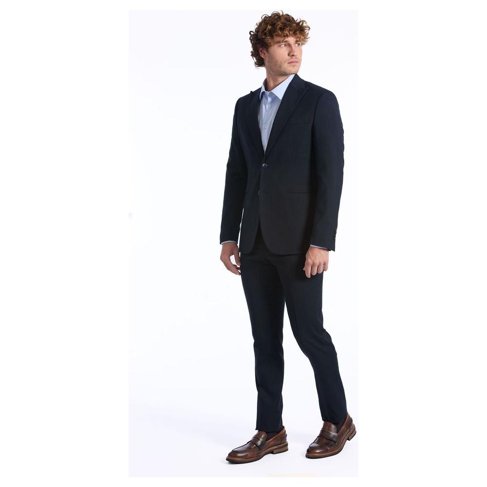 Baldinini Trend Blue Wool Men Suit Baldinini Trend