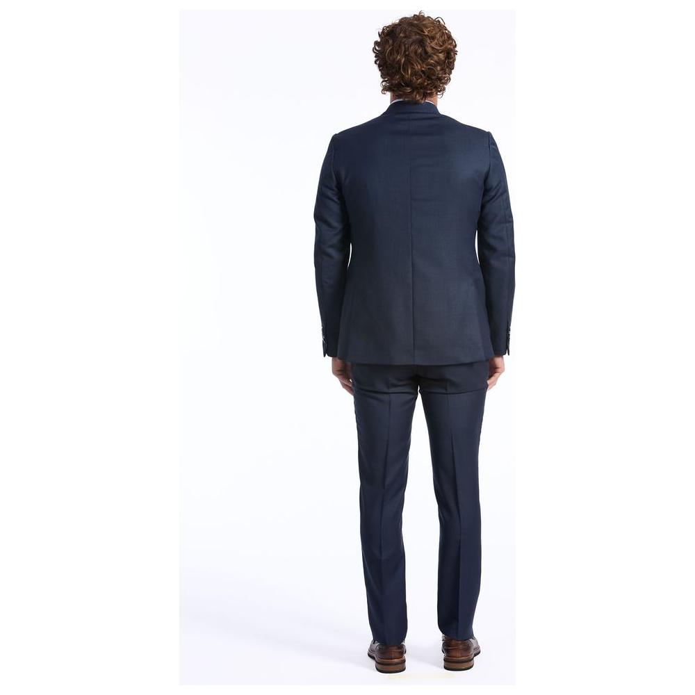 Baldinini Trend Blue Wool Suit Baldinini Trend