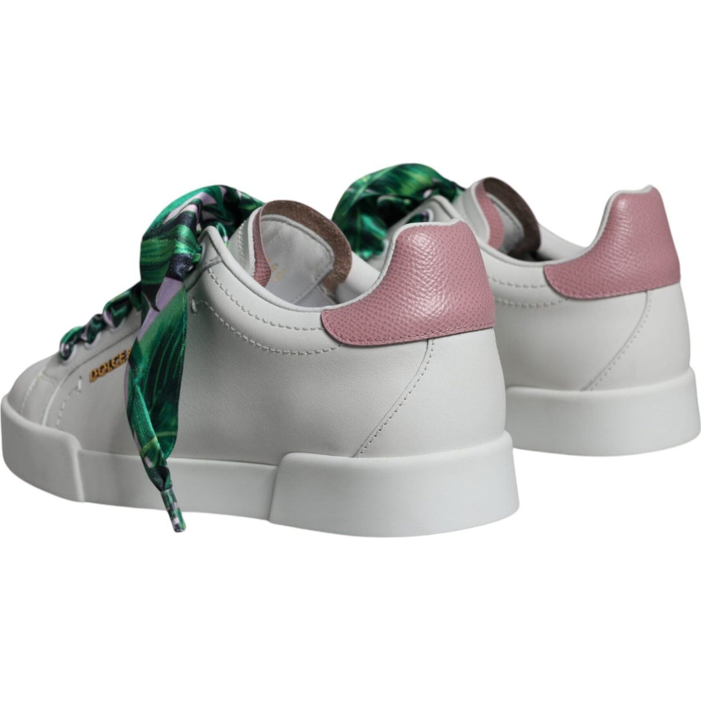 Dolce & Gabbana White Leather Portofino Low Top Sneakers Shoes Dolce & Gabbana