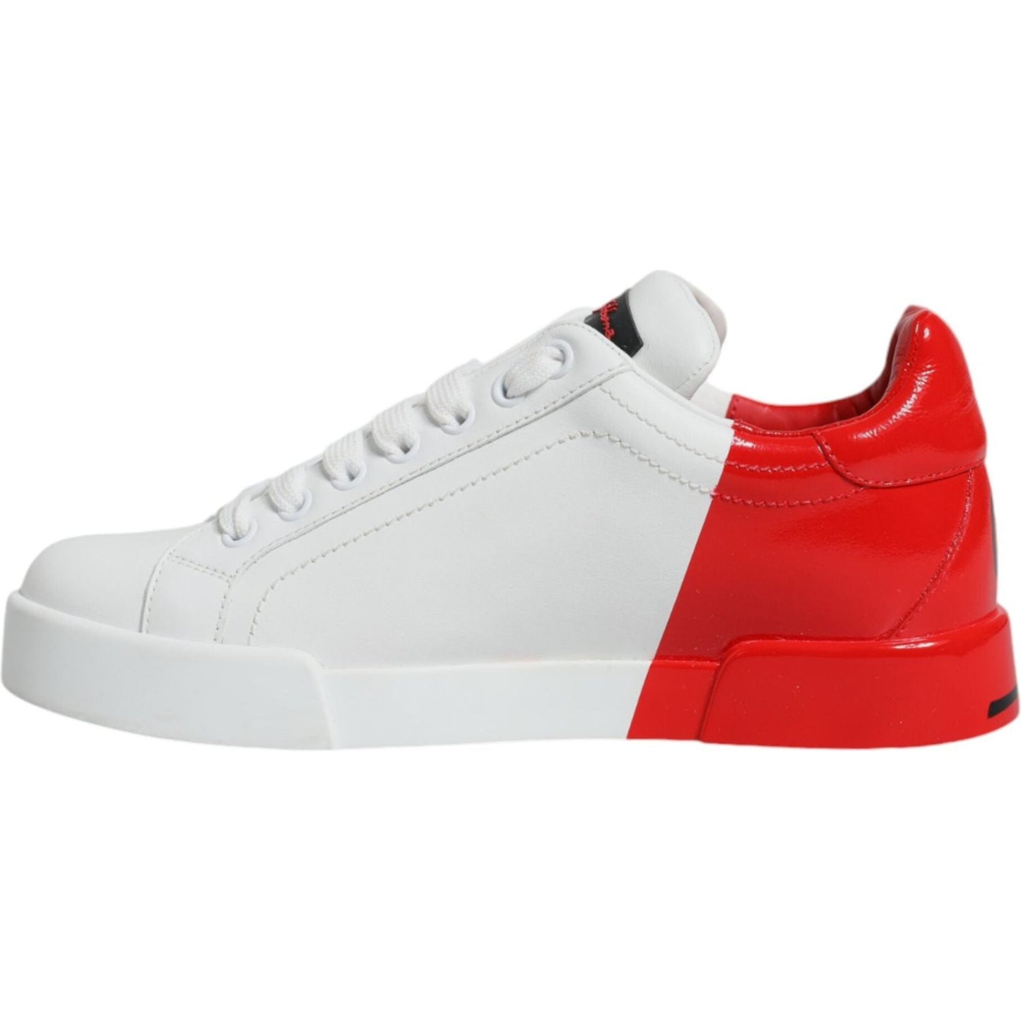 Dolce & Gabbana White Red Portofino Low Top Sneakers Shoes Dolce & Gabbana