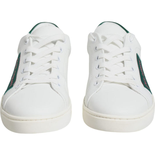 Dolce & Gabbana White London Calf Leather Sneakers Shoes Dolce & Gabbana