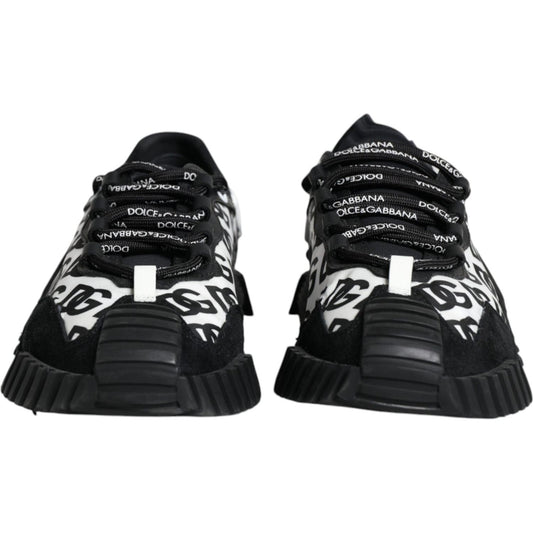 Dolce & Gabbana Black Logo Lace Up Low Top NS1 Sneakers Shoes Dolce & Gabbana