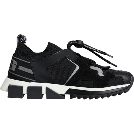 Dolce & Gabbana Black Mesh Sorrento Trekking Sneakers Shoes Dolce & Gabbana