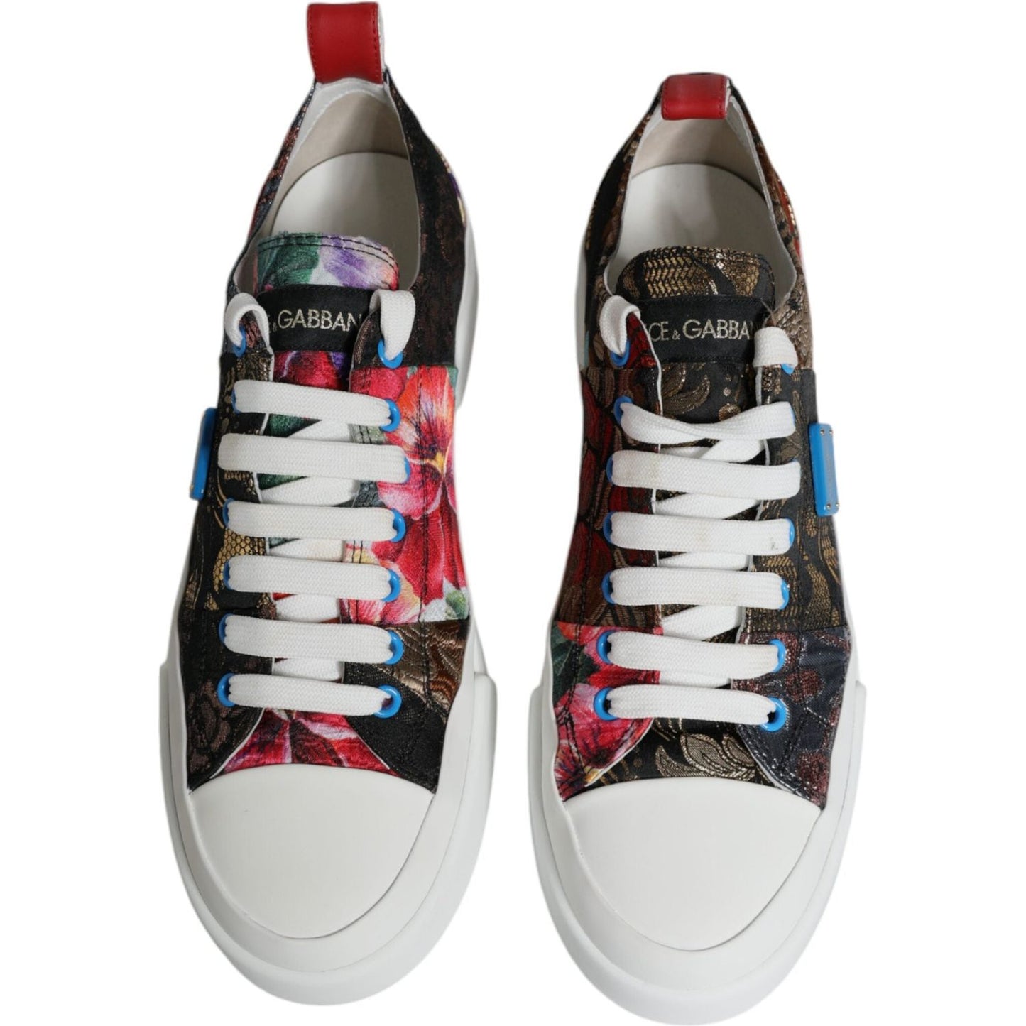 Dolce & Gabbana Multicolor Patchwork Low Top Sneakers Shoes Dolce & Gabbana