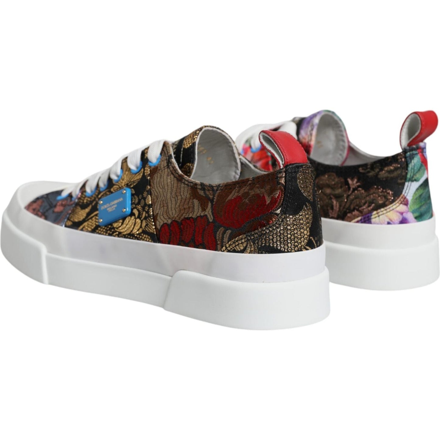 Dolce & Gabbana Multicolor Patchwork Low Top Sneakers Shoes Dolce & Gabbana