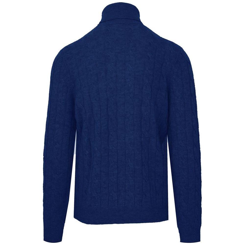 Malo Blue Wool Men Sweater Malo